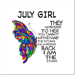 Butterfly July Girl I Am The Storm Posters and Art